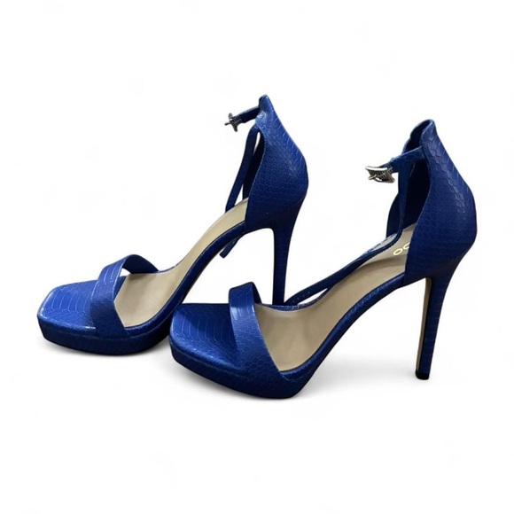 Aldo Shoes - Electric Blue Snake Skin High Heel Sandals